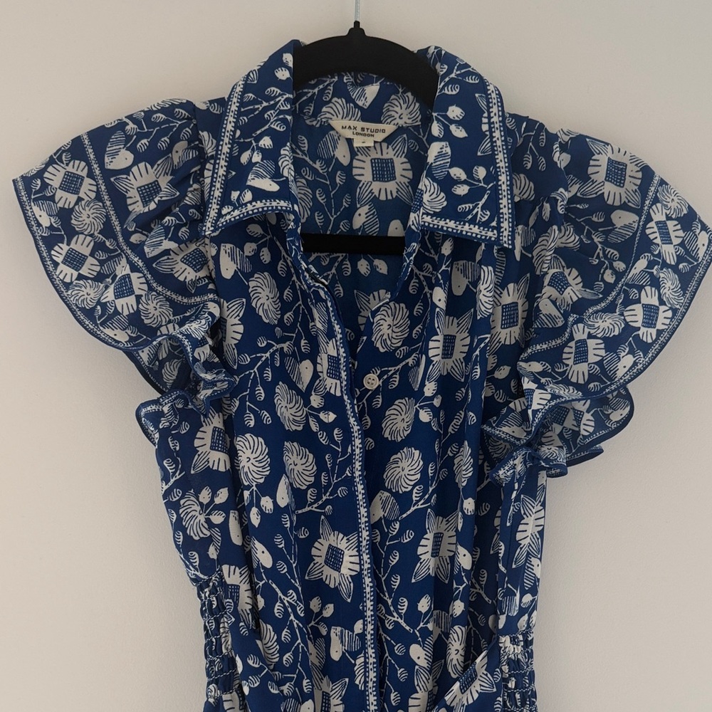 Blue Floral Women's Dress
